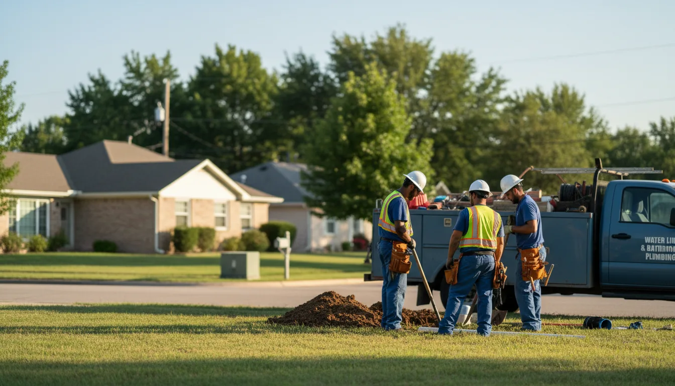 Residential water line and bathroom plumbing service in Oakwood, VA